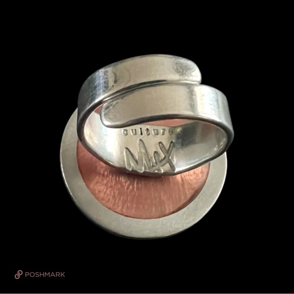 💖 CultureMix Capiz Shell Adjustable Ring 💖 - Picture 2 of 2